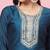 Teal-blue premium designer festive wear readymade suit