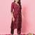 Red premium designer festive wear readymade suit