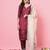 Red premium designer festive wear readymade suit