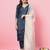 Teal-blue premium designer festive wear readymade suit