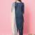 Teal-blue premium designer festive wear readymade suit