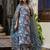 Teal premium designer festive wear readymade suit