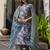 Teal premium designer festive wear readymade suit