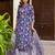 Blue premium designer festive wear readymade suit