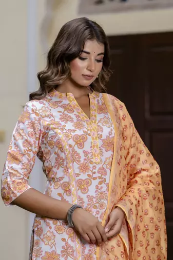 Yellow premium designer festive wear readymade suit