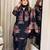 black georgette readymade suit with digital printed work