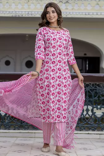 Pink premium designer festive wear readymade suit
