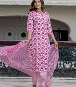Pink premium designer festive wear readymade suit
