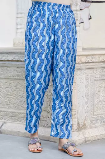 Blue premium designer festive wear readymade suit