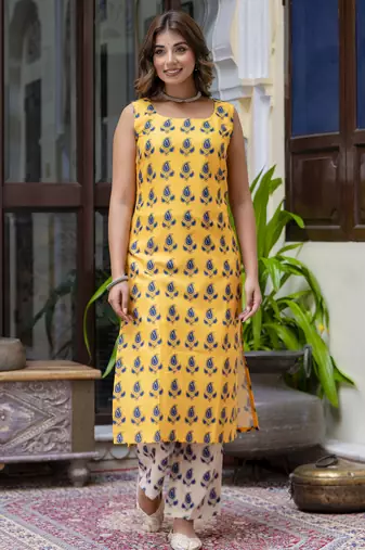Yellow premium designer festive wear readymade suit