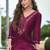 Red premium designer festive wear readymade suit