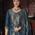 Teal-blue premium designer festive wear readymade suit