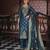 Teal-blue premium designer festive wear readymade suit