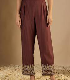 Coffee premium designer festive wear readymade suit