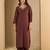 Coffee premium designer festive wear readymade suit