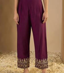 Purple premium designer festive wear readymade suit