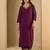 Purple premium designer festive wear readymade suit