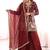 maroon silk blend  readymade suit with embroidery & sequence work