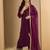 Purple premium designer festive wear readymade suit