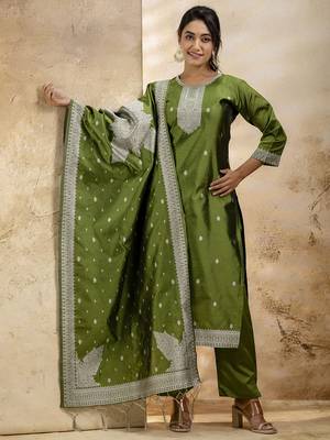 Mehendi premium designer festive wear readymade suit 1