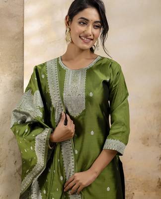 Mehendi premium designer festive wear readymade suit 4