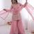pink silk blend  readymade suit with embroidery & sequence work