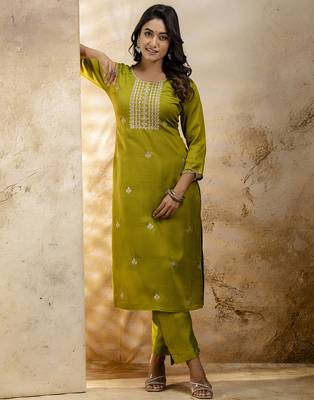 Mehendi premium designer festive wear readymade suit 3