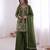  green silk blend  readymade suit with embroidery & sequence work