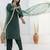 Green premium designer festive wear readymade suit