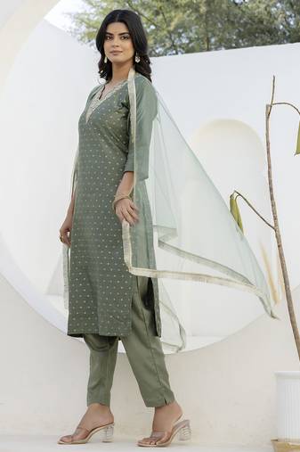 Mehendi premium designer festive wear readymade suit