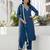 Teal premium designer festive wear readymade suit