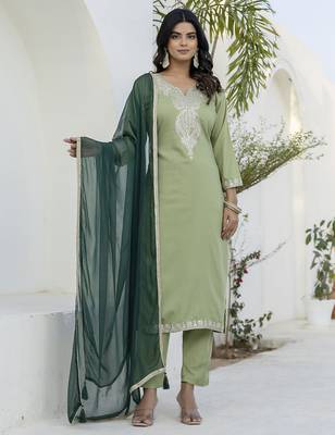 Pastel premium designer festive wear readymade suit 2