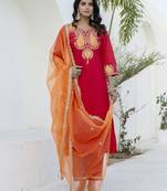 Pink premium designer festive wear readymade suit
