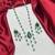 emerald bridal jewellery set: crystal necklace, chandelier earrings, wedding prom statement set