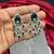 emerald bridal jewellery set: crystal necklace, chandelier earrings, wedding prom statement set