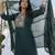 Green premium designer festive wear readymade suit