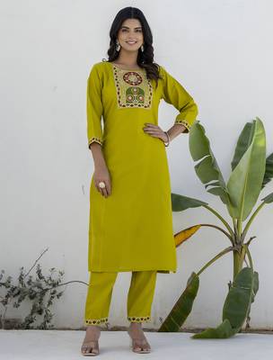 Lemon premium designer festive wear readymade suit 3