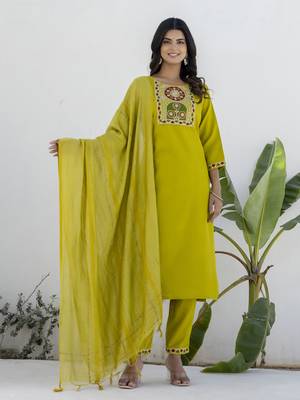 Lemon premium designer festive wear readymade suit 1