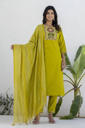 Lemon premium designer festive wear readymade suit