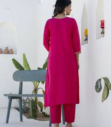 Pink premium designer festive wear readymade suit