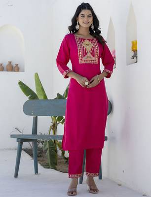 Pink premium designer festive wear readymade suit 3