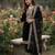 black silk blend  readymade suit with embroidery & sequence work