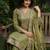 mehendi silk blend  readymade suit with embroidery & sequence work