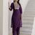 Purple premium designer festive wear readymade suit