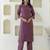Purple premium designer festive wear readymade suit