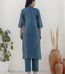 Teal premium designer festive wear readymade suit