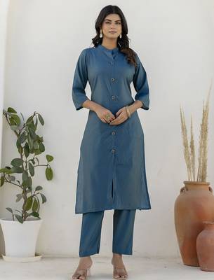 Teal premium designer festive wear readymade suit 3