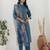 Teal premium designer festive wear readymade suit