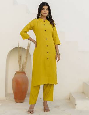 Yellow premium designer festive wear readymade suit 3