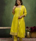 Lemon premium designer festive wear readymade suit